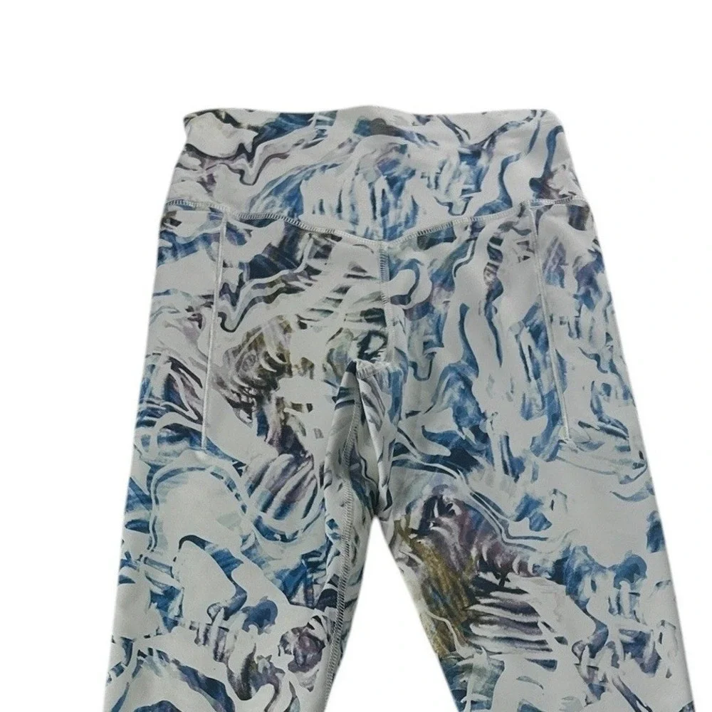 Calia Womens XS 7/8 Leggings Moss‎ Print Multi High Rise Pockets WAX14202PRT NWT